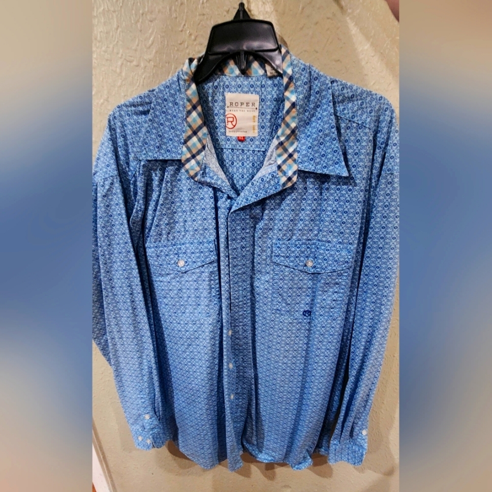 Roper button down, XL, blue